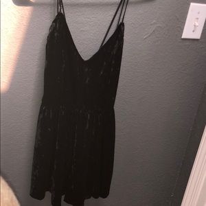 Black suede romper